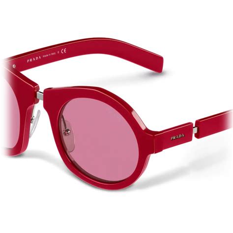 red round prada sunglasses|prada sunglasses with red stripe.